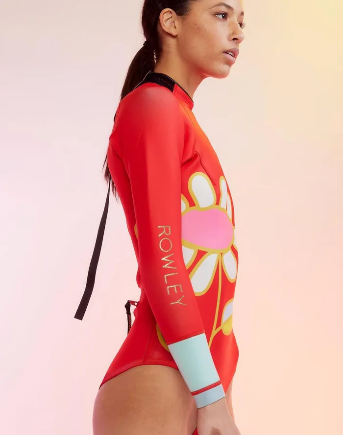 Women Cynthia Rowley Swim Spring Daisy Wetsuit Red Women Cynthia Rowley Swim Spring Daisy Wetsuit Red