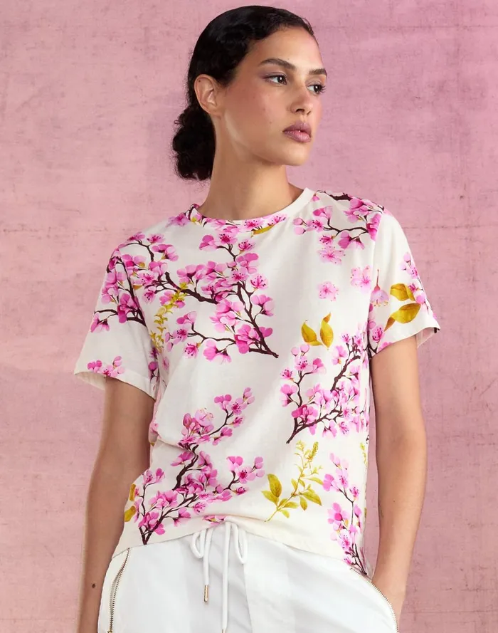 Women Cynthia Rowley Tops Bloom Tee Whtchr