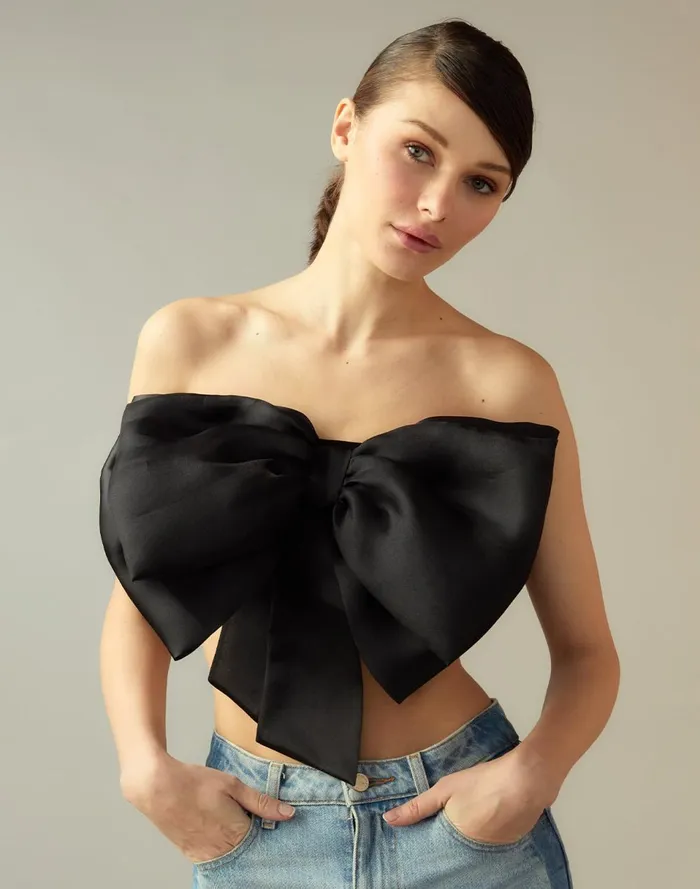 Women Cynthia Rowley Tops Cupid039s Bow Bandeau Black Women Cynthia Rowley Tops Cupid039s Bow Bandeau Black