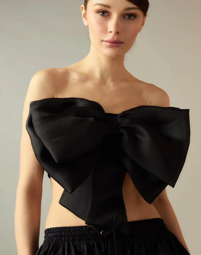 Women Cynthia Rowley Tops Cupid039s Bow Bandeau Black Women Cynthia Rowley Tops Cupid039s Bow Bandeau Black