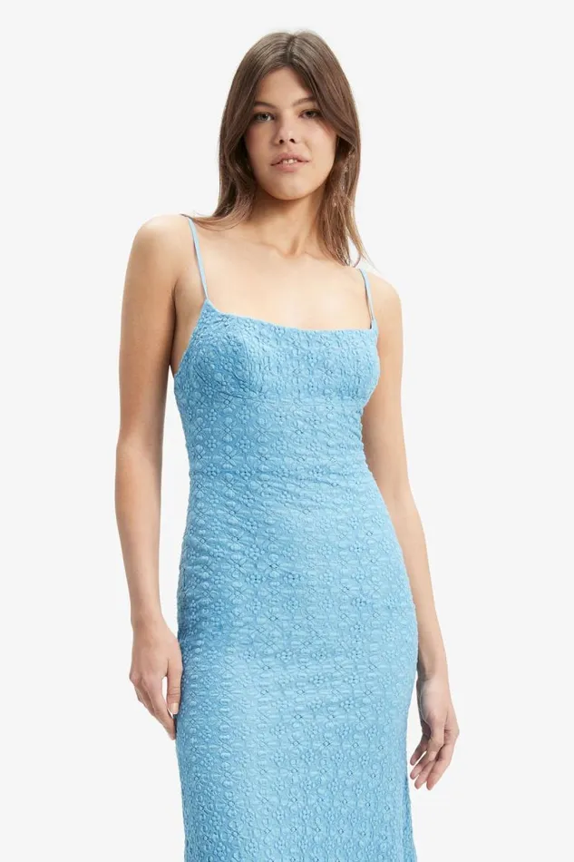Women Day To Night Dresses Bardot Adoni Mesh Midi Dress In Mid Blue Mid Blue Women Day To Night Dresses Bardot Adoni Mesh Midi Dress In Mid Blue Mid Blue