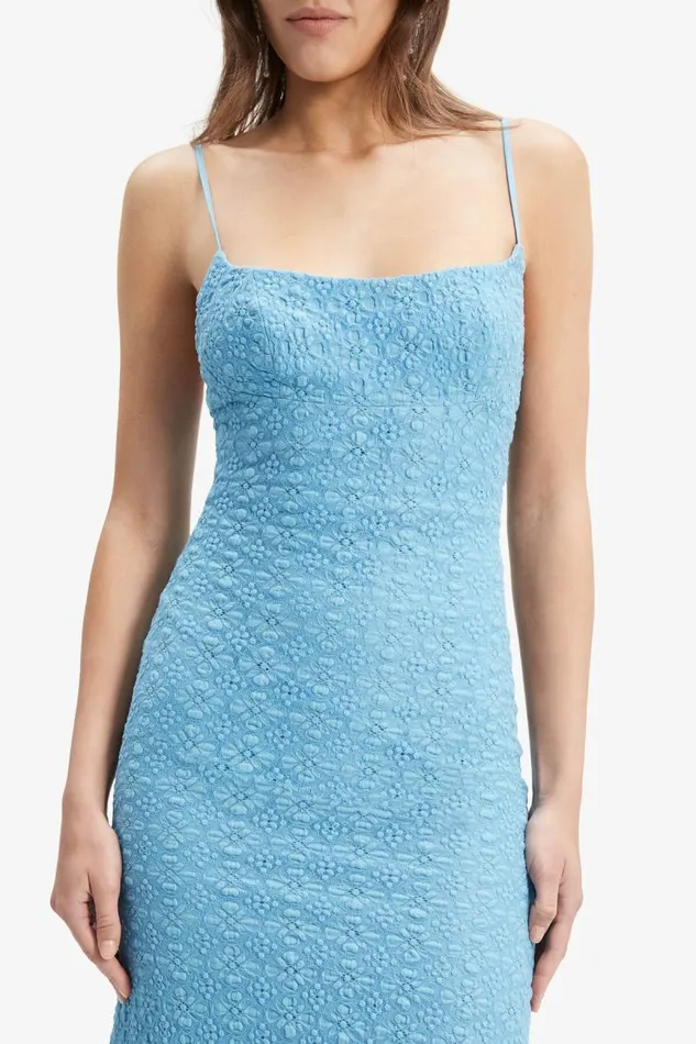 Women Day To Night Dresses Bardot Adoni Mesh Midi Dress In Mid Blue Mid Blue Women Day To Night Dresses Bardot Adoni Mesh Midi Dress In Mid Blue Mid Blue