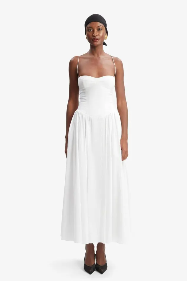 Women Day To Night Dresses Bardot Estie Cotton Maxi Dress In Orchid White Orchid White Women Day To Night Dresses Bardot Estie Cotton Maxi Dress In Orchid White Orchid White