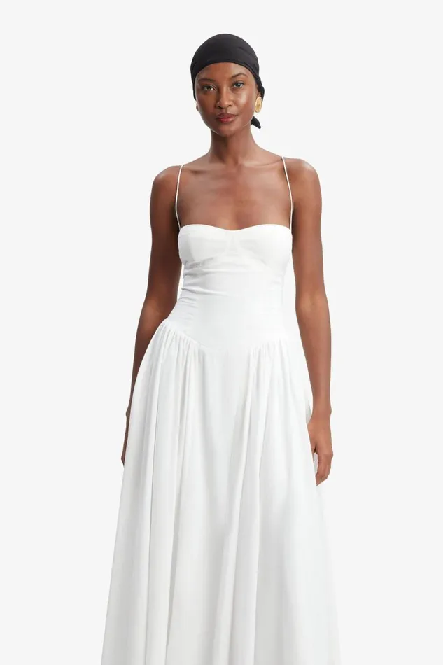Women Day To Night Dresses Bardot Estie Cotton Maxi Dress In Orchid White Orchid White Women Day To Night Dresses Bardot Estie Cotton Maxi Dress In Orchid White Orchid White