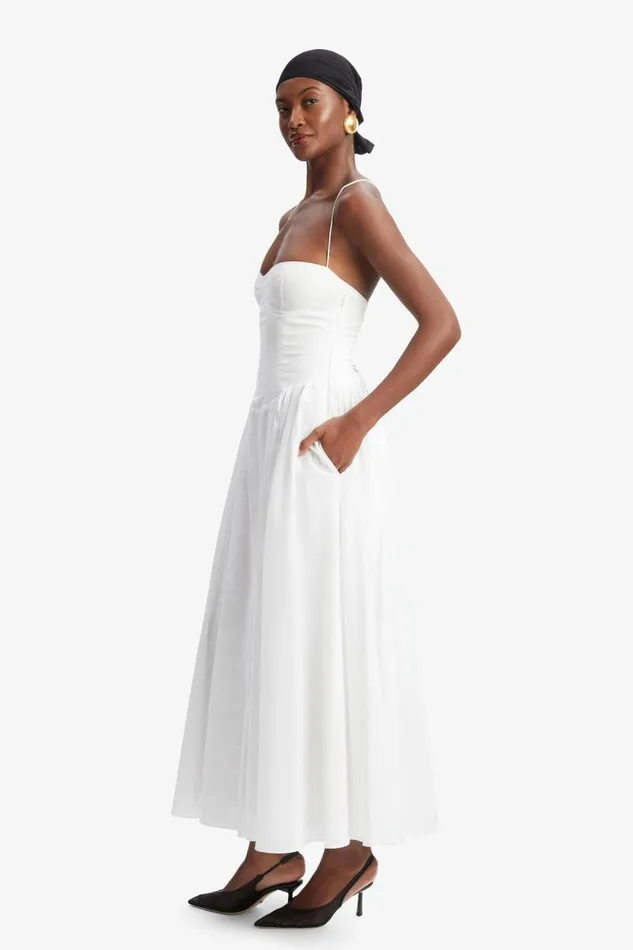 Women Day To Night Dresses Bardot Estie Cotton Maxi Dress In Orchid White Orchid White Women Day To Night Dresses Bardot Estie Cotton Maxi Dress In Orchid White Orchid White