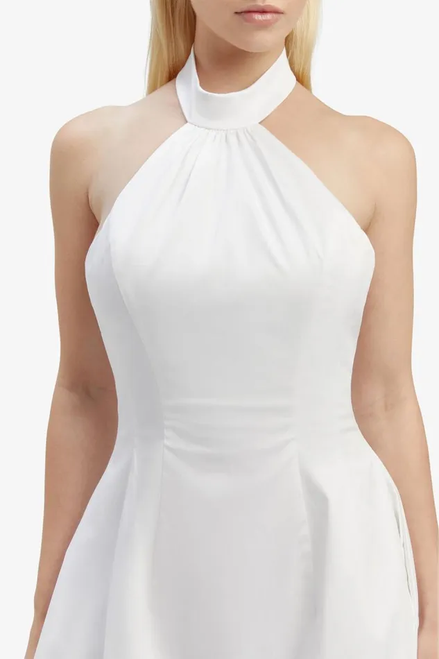 Women Day To Night Dresses Bardot Genevieve Poplin Midi Dress In Orchid White Orchid White Women Day To Night Dresses Bardot Genevieve Poplin Midi Dress In Orchid White Orchid White