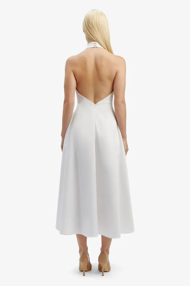 Women Day To Night Dresses Bardot Genevieve Poplin Midi Dress In Orchid White Orchid White Women Day To Night Dresses Bardot Genevieve Poplin Midi Dress In Orchid White Orchid White