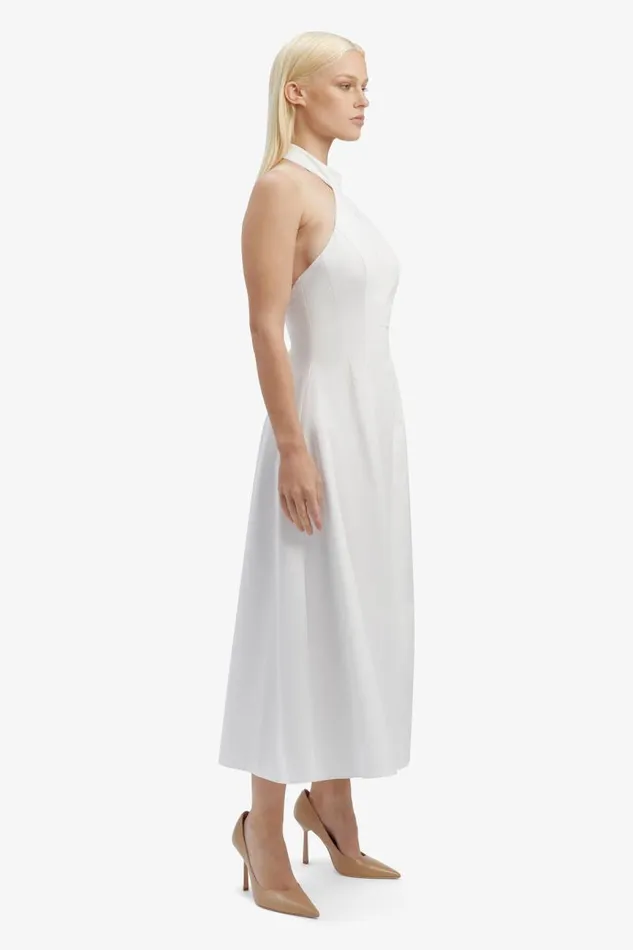 Women Day To Night Dresses Bardot Genevieve Poplin Midi Dress In Orchid White Orchid White Women Day To Night Dresses Bardot Genevieve Poplin Midi Dress In Orchid White Orchid White