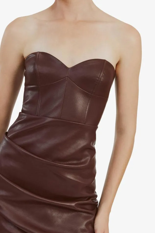 Women Day To Night Dresses Bardot Kai Vegan Leather Midi Dress In Deep Plum Deep Plum Women Day To Night Dresses Bardot Kai Vegan Leather Midi Dress In Deep Plum Deep Plum