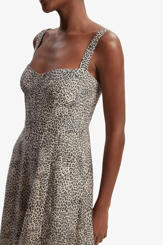 Women Day To Night Dresses Bardot Lilah Corset Midi Dress In Brown Leopard Brown Leopard Women Day To Night Dresses Bardot Lilah Corset Midi Dress In Brown Leopard Brown Leopard