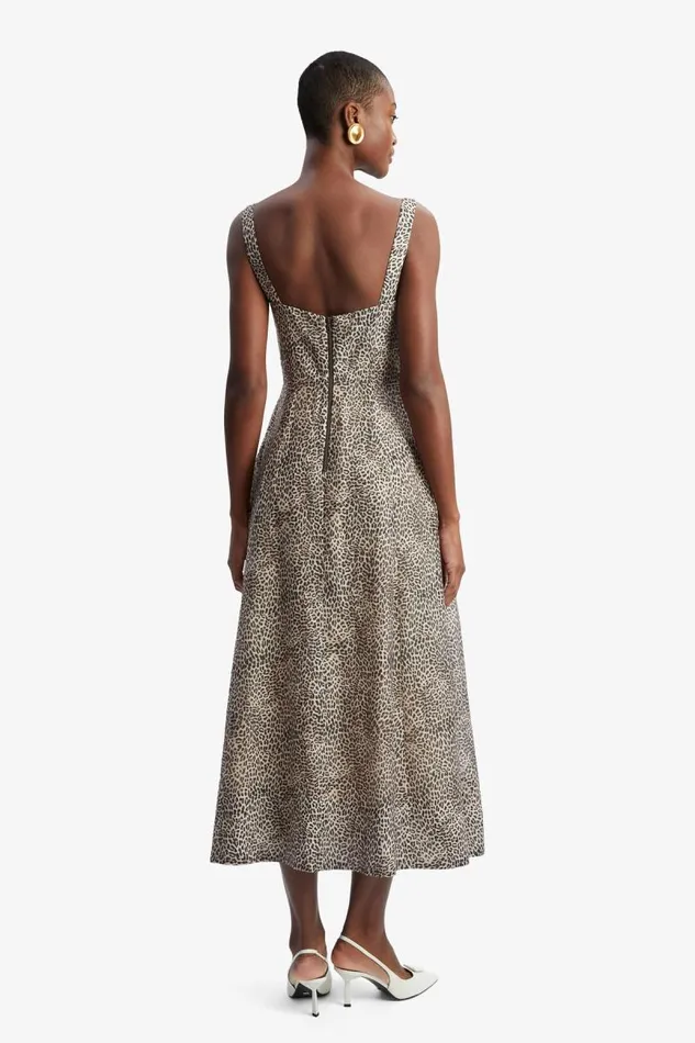 Women Day To Night Dresses Bardot Lilah Corset Midi Dress In Brown Leopard Brown Leopard Women Day To Night Dresses Bardot Lilah Corset Midi Dress In Brown Leopard Brown Leopard