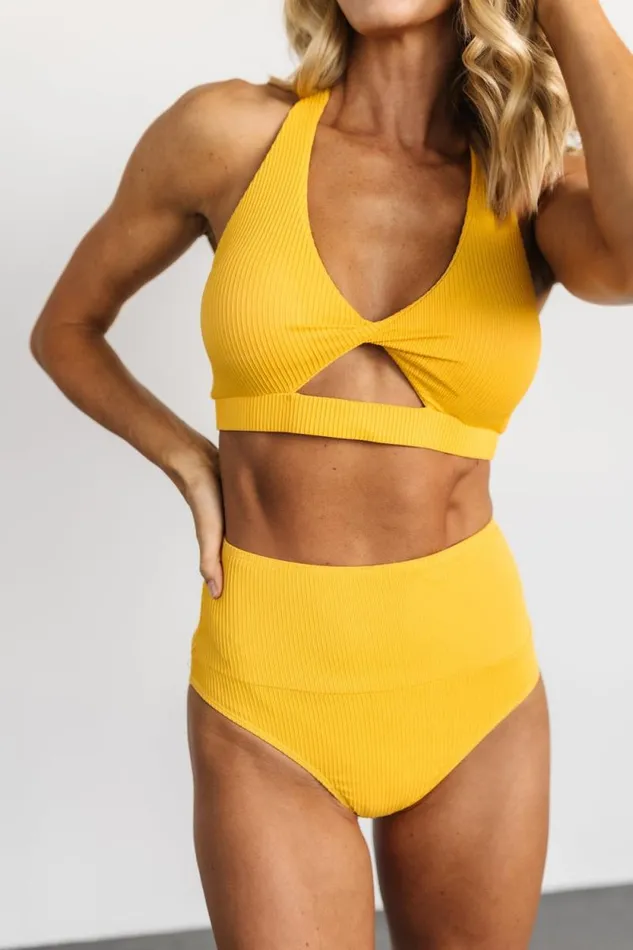 Women Del Mar Ribbed Bikini Top Yellow Baltic Born Bikini Women Del Mar Ribbed Bikini Top Yellow Baltic Born Bikini