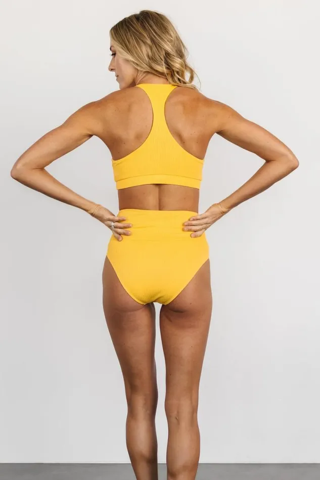 Women Del Mar Ribbed Bikini Top Yellow Baltic Born Bikini Women Del Mar Ribbed Bikini Top Yellow Baltic Born Bikini