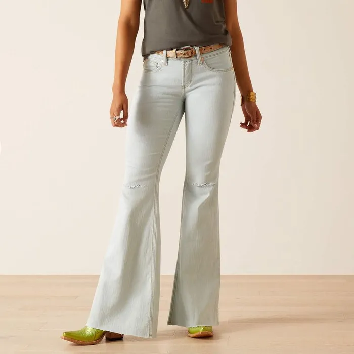 Women Denim Ariat Perfect Rise Ophelia Flare Ice