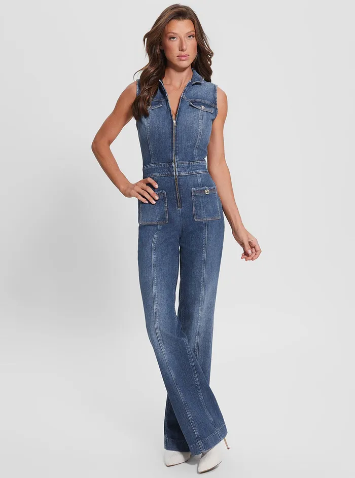 Women Denim GUESS Eco Denim Penny Jumpsuit Women Denim GUESS Eco Denim Penny Jumpsuit