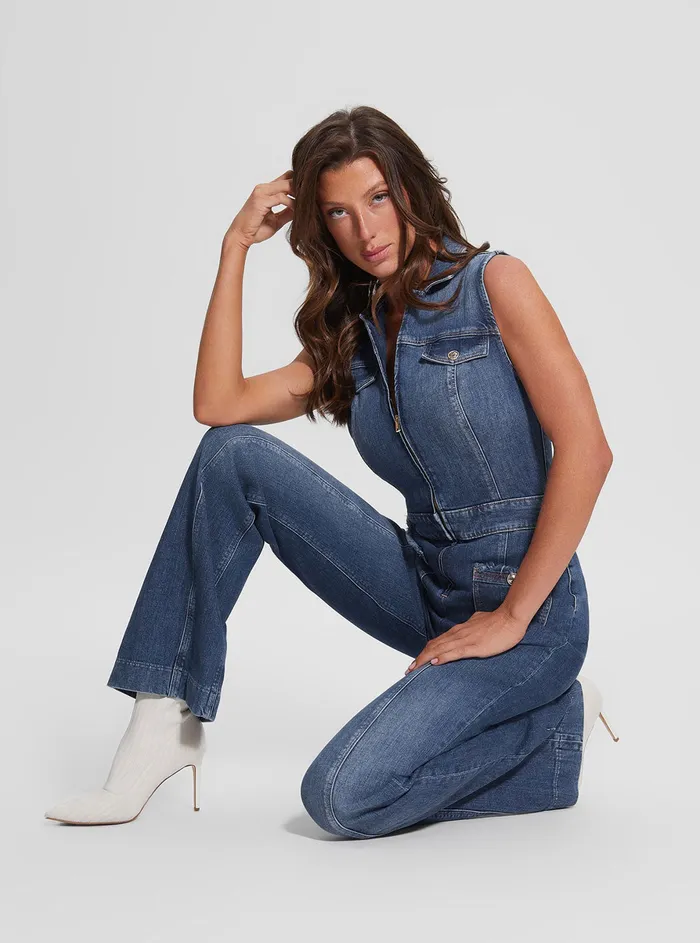 Women Denim GUESS Eco Denim Penny Jumpsuit Women Denim GUESS Eco Denim Penny Jumpsuit