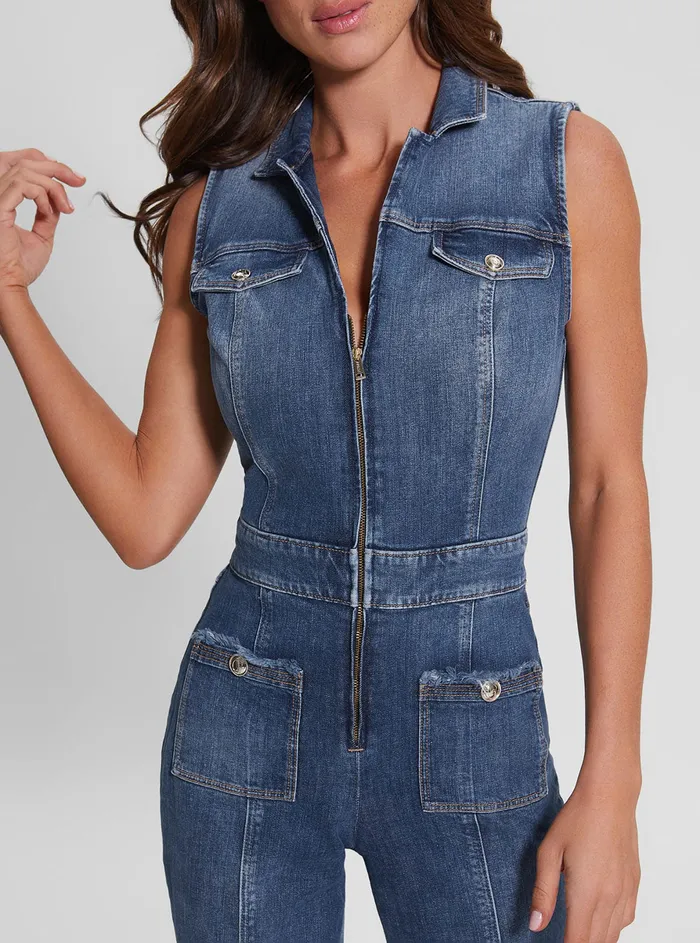 Women Denim GUESS Eco Denim Penny Jumpsuit Women Denim GUESS Eco Denim Penny Jumpsuit