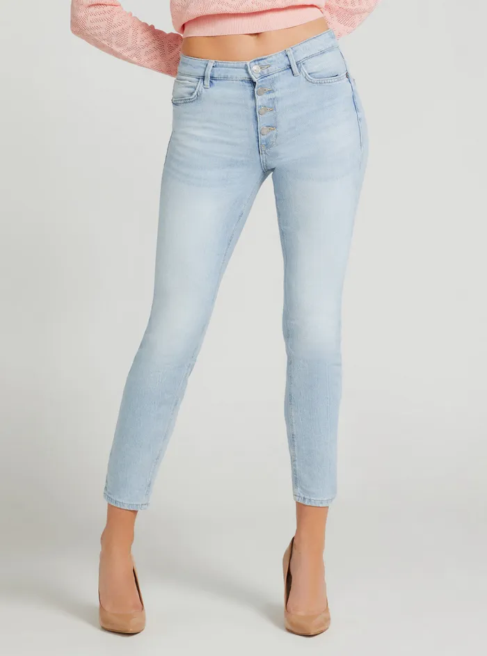 Women Denim GUESS Eco Highrise Skinny Fit 1981 Denim Jeans In Pacific Wash