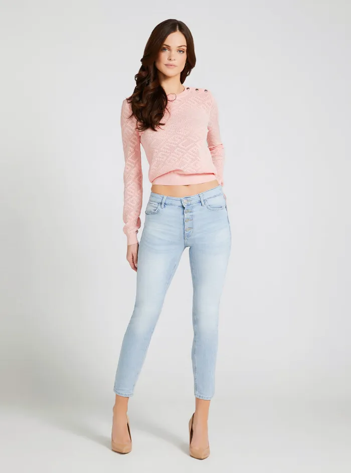 Women Denim GUESS Eco Highrise Skinny Fit 1981 Denim Jeans In Pacific Wash
