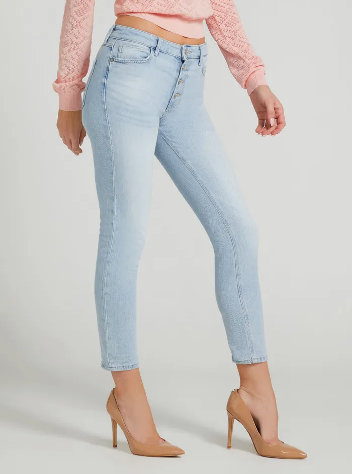 Women Denim GUESS Eco Highrise Skinny Fit 1981 Denim Jeans In Pacific Wash