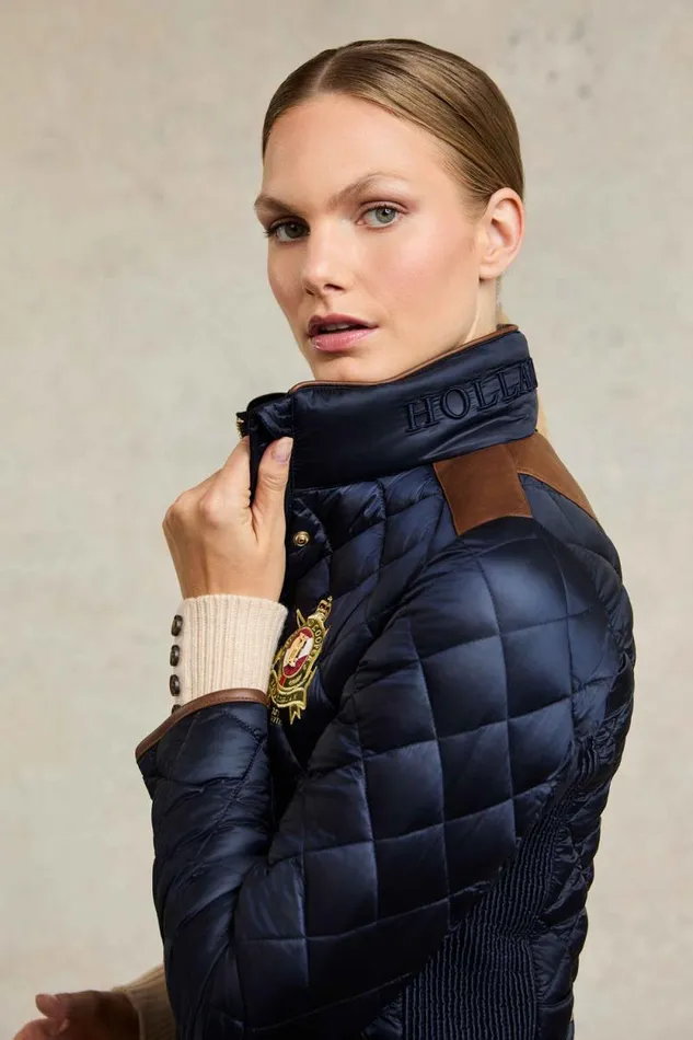 Women Diamond Quilt Classic Jacket Ink Navy Holland Cooper Jackets