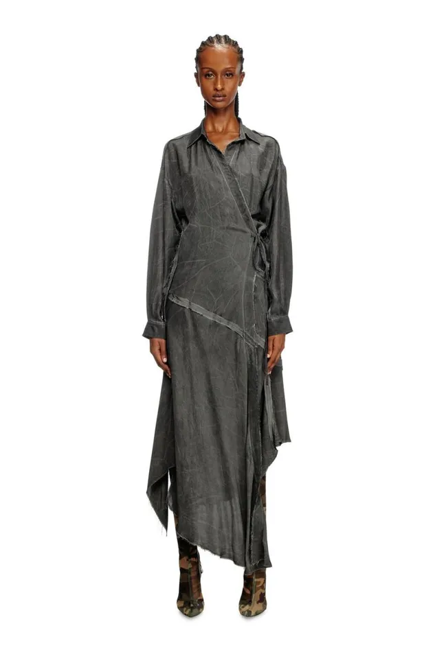 Women Diesel Dresses DRAVENQ1 Dark Grey