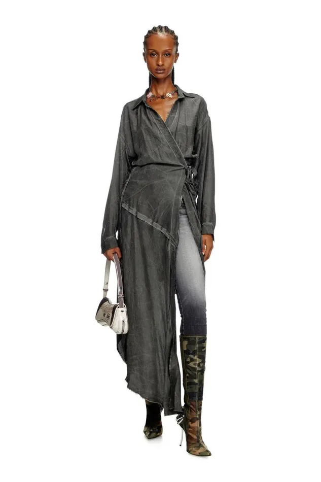 Women Diesel Dresses DRAVENQ1 Dark Grey Women Diesel Dresses DRAVENQ1 Dark Grey