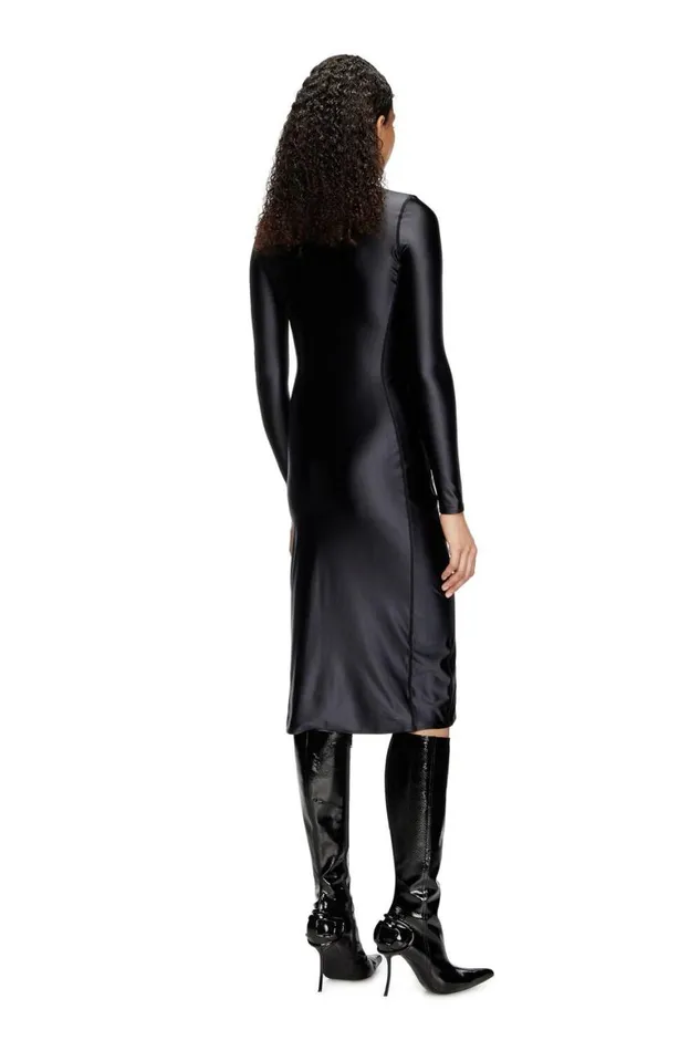 Women Diesel Dresses DSILVER Black Women Diesel Dresses DSILVER Black