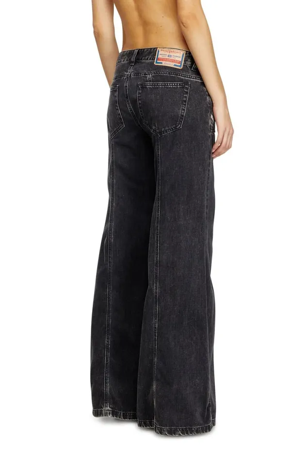 Women Diesel Jeans Flare Jeans DAkii 068HN Blackdark Grey