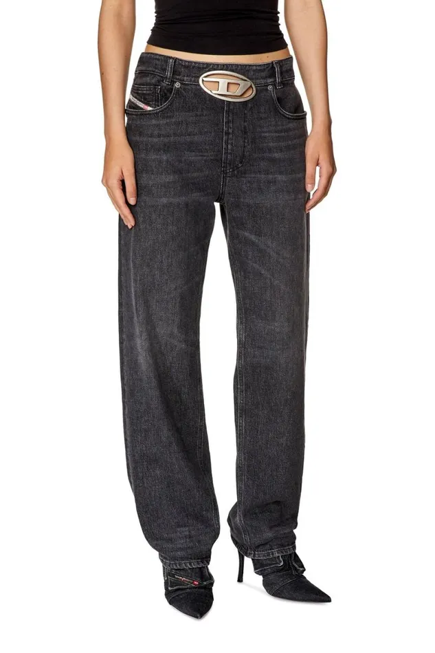 Women Diesel Jeans Regular Jeans 1988 DArk 0CKAH Blackdark Grey