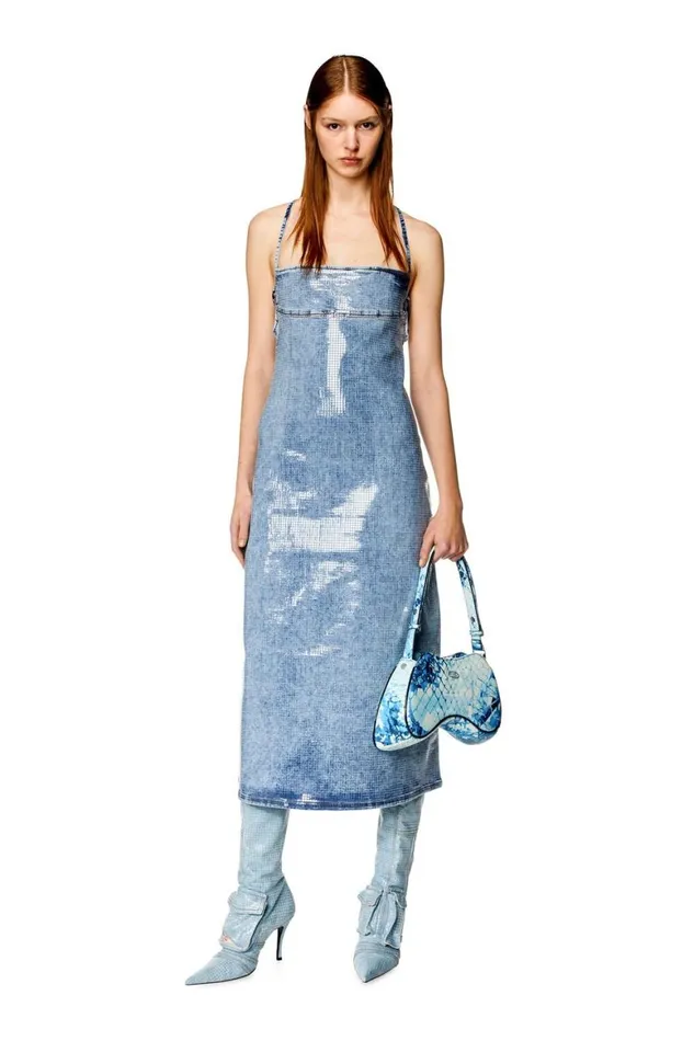 Women Diesel Play Bags PLAY SHOULDER Azure Women Diesel Play Bags PLAY SHOULDER Azure