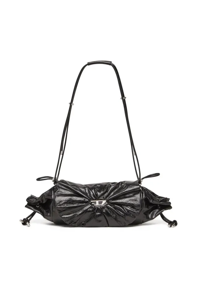 Women Diesel Shoulder Bags SCRUNCHD SHOULDER M Black