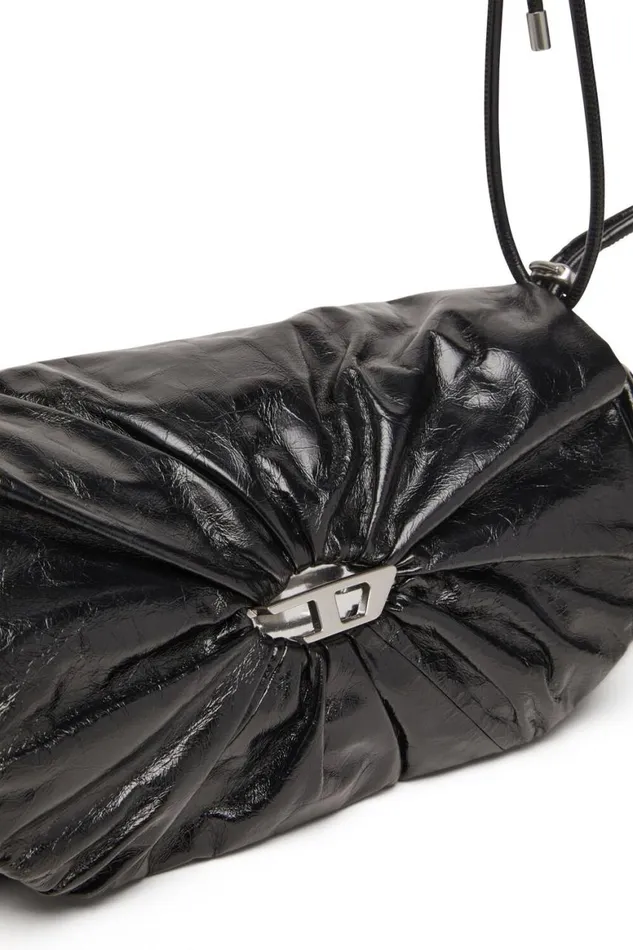 Women Diesel Shoulder Bags SCRUNCHD SHOULDER M Black