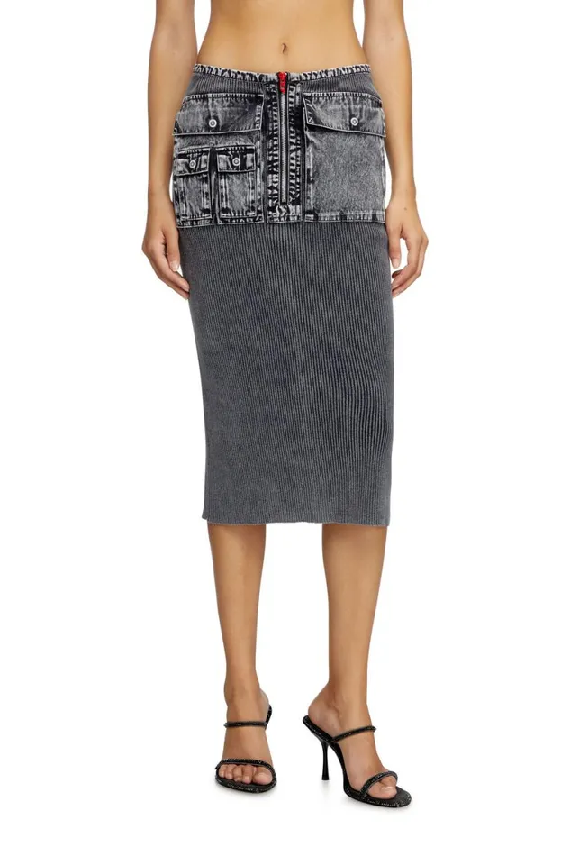 Women Diesel Skirts MMERYN Dark Grey Women Diesel Skirts MMERYN Dark Grey