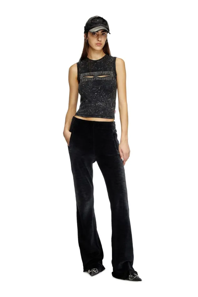 Women Diesel TShirts and Tops TARTED Black