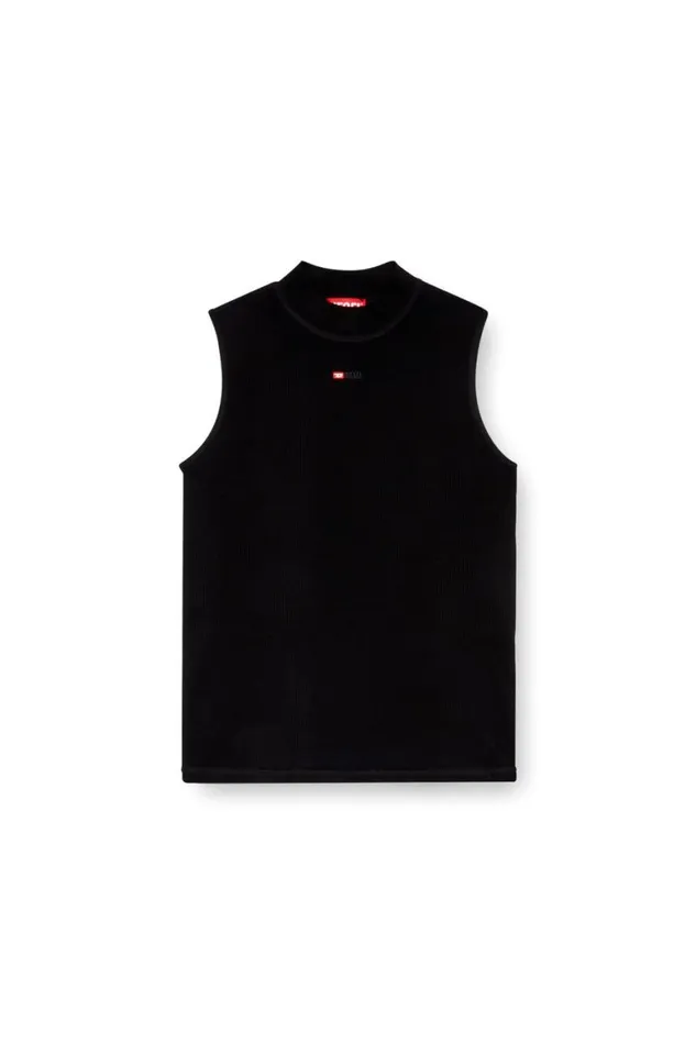 Women Diesel TShirts and Tops TMOKKYSLMICRODIV Black Women Diesel TShirts and Tops TMOKKYSLMICRODIV Black