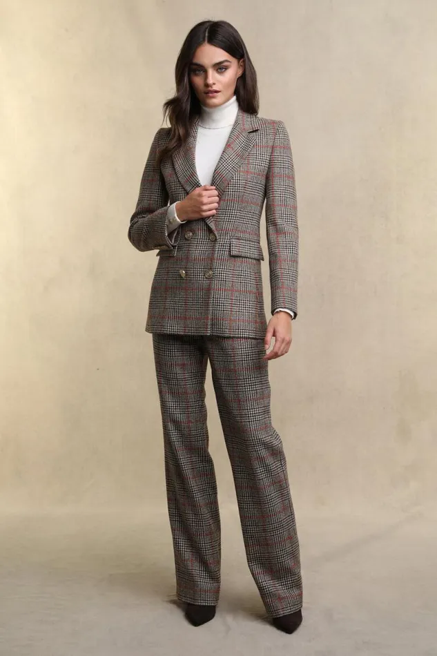 Women Double Breasted Blazer Orange Windsor Holland Cooper Tailoring