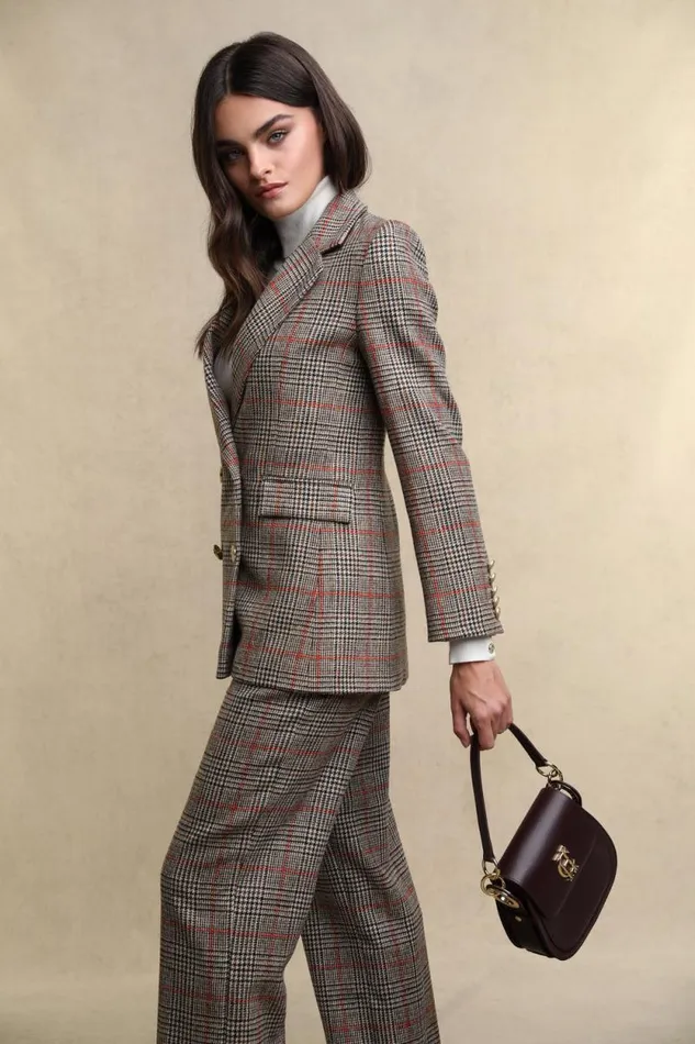 Women Double Breasted Blazer Orange Windsor Holland Cooper Tailoring