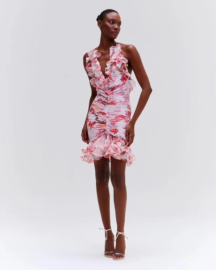 Women Dresses and Jumpsuits PatBO Floral Haze Stretch Tulle Sleeveless Mini Dress Vapor
