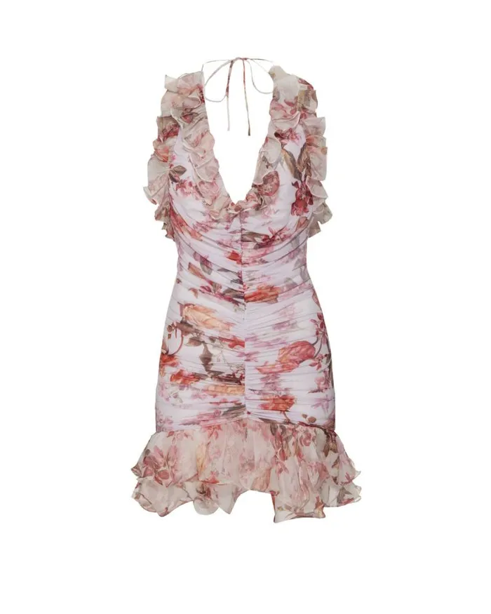 Women Dresses and Jumpsuits PatBO Floral Haze Stretch Tulle Sleeveless Mini Dress Vapor