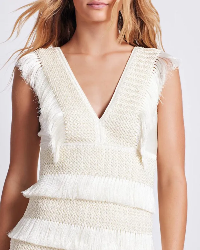 Women Dresses and Jumpsuits PatBO Fringe Midi Dress FINAL SALE Ivory Women Dresses and Jumpsuits PatBO Fringe Midi Dress FINAL SALE Ivory