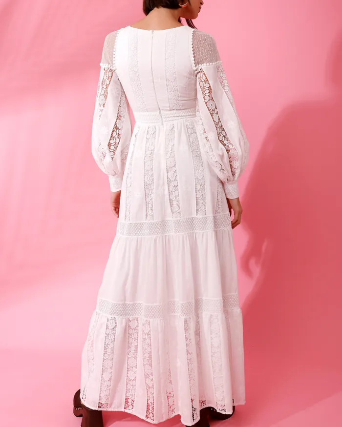 Women Dresses and Jumpsuits PatBO Long Cut Out Dress FINAL SALE Off White