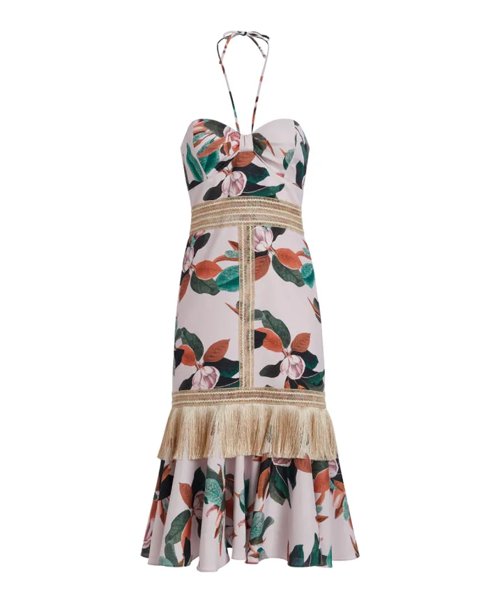 Women Dresses and Jumpsuits PatBO Magnolia Fitted Midi Dress FINAL SALE Chalk Pink