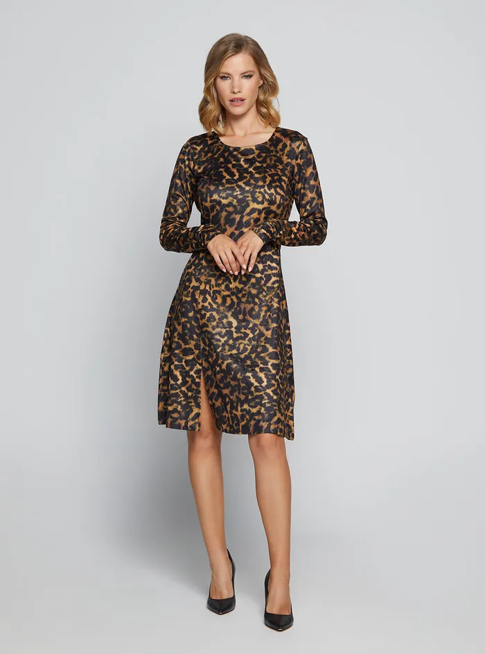 Women Dresses GUESS Amber Lynx Print Paris Mini Dress
