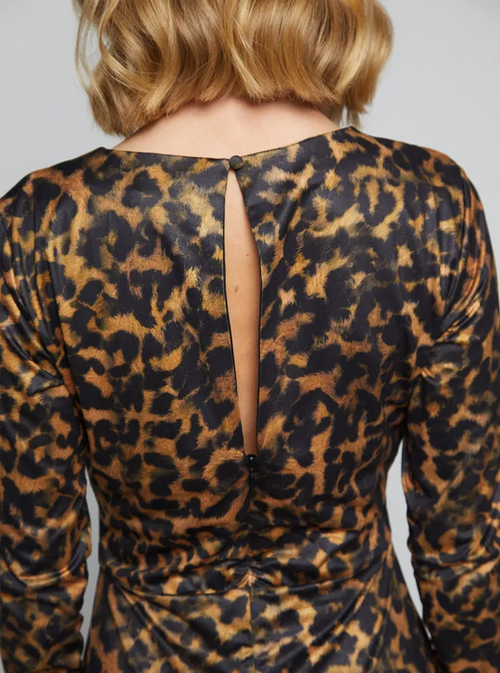 Women Dresses GUESS Amber Lynx Print Paris Mini Dress