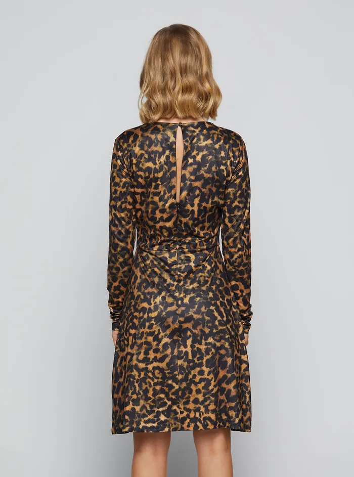 Women Dresses GUESS Amber Lynx Print Paris Mini Dress