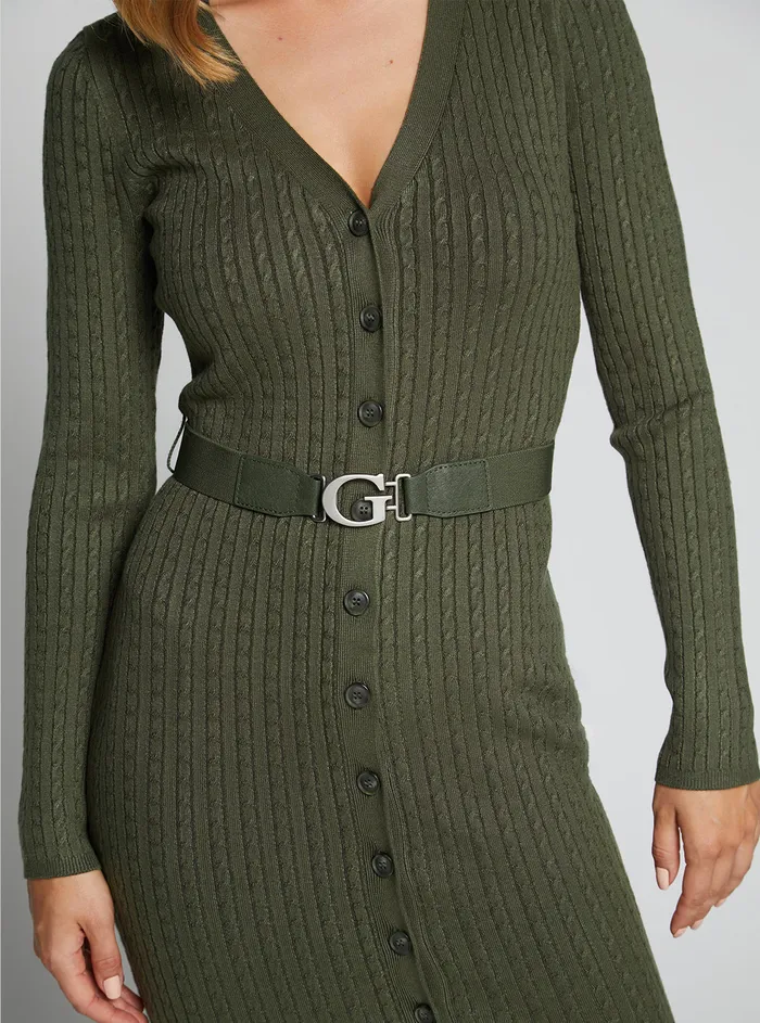 Women Dresses GUESS Eco Forest Lena Cardigan Midi Dress Women Dresses GUESS Eco Forest Lena Cardigan Midi Dress