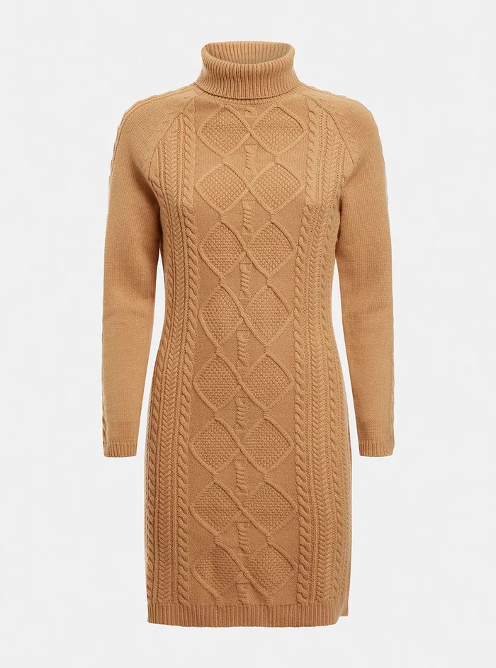 Women Dresses GUESS Eco Tan Elisabeth Knit Mini Dress Women Dresses GUESS Eco Tan Elisabeth Knit Mini Dress