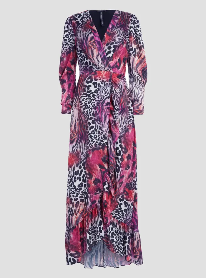 Women Dresses GUESS Eco Wildcard Print Luana Maxi Dress Women Dresses GUESS Eco Wildcard Print Luana Maxi Dress
