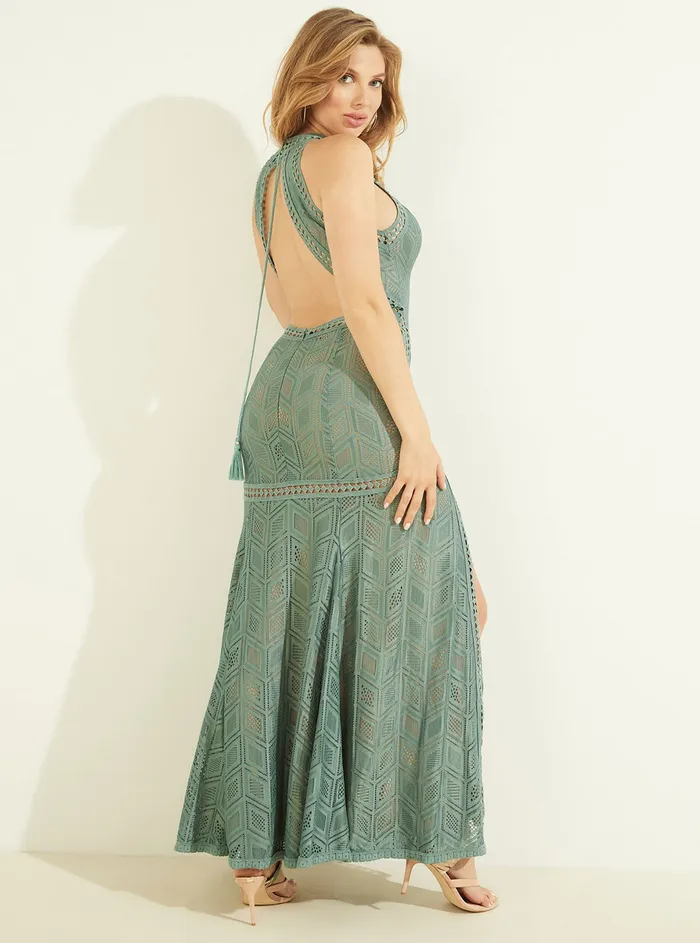 Women Dresses GUESS Topaz Sunset Geo Lace Maxi Dress Women Dresses GUESS Topaz Sunset Geo Lace Maxi Dress